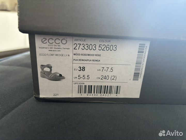 Босоножки ecco 38 новые