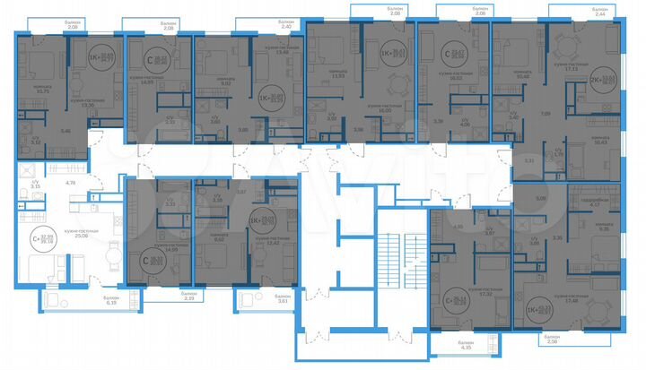 Квартира-студия, 33 м², 16/20 эт.