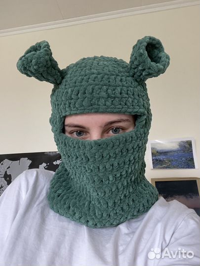 Вязаная балаклва шрек у2k