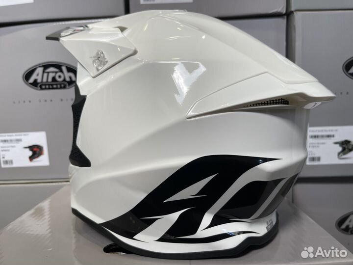 Кроссовый шлем Airoh twist 2.0 color white gloss