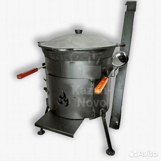 Казан чугунный 12 л с Печью и шумовкой