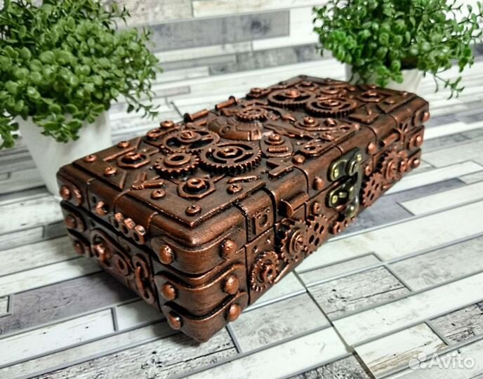Шкатулка-купюрница стимпанк