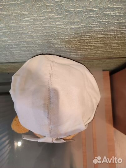 Шапка зимняя, кожа