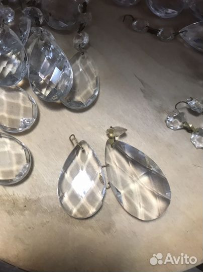 Висюльки для люстры стекло