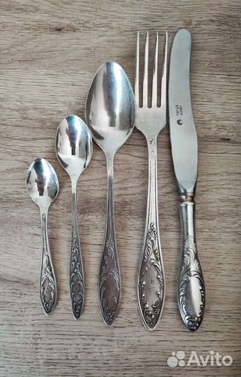 Набор столовых приборов мельхиор СССР