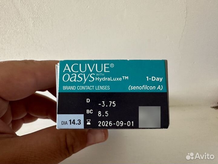 Линзы acuvue oasys 3.75