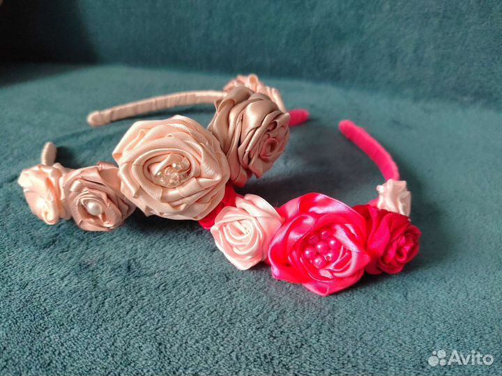 Ободок ручной работы в разных цветах