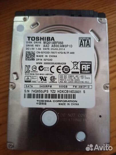 Жесткий диск Toshiba 500gb 2.5