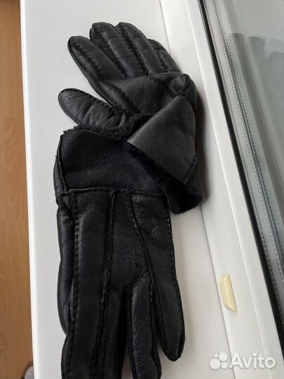 Перчатки кожаные зимние мужские