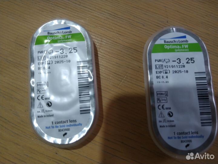 Линзы контактные