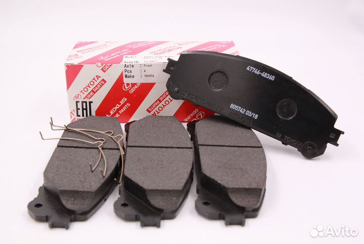 Передние колодки Lexus RX Toyota Highlander