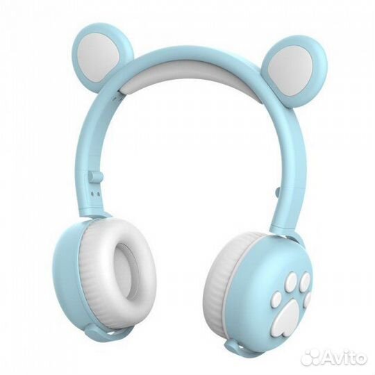 Наушники беспроводные блютуз со светящ. ушками BK5