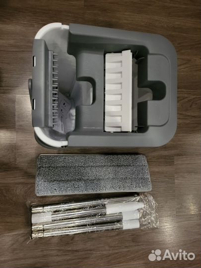 Швабра с отжимом и ведром для пола