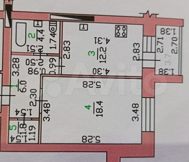 1-к. квартира, 42,8 м², 2/9 эт.