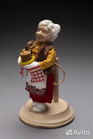 Ватные елочные и интерьерные игрушки новые Бабушка