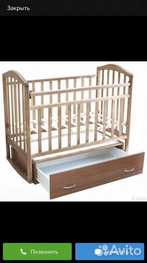 Кровать детская с ящиком