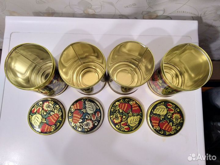 Жестяные банки СССР 1л. Набор из 3 шт