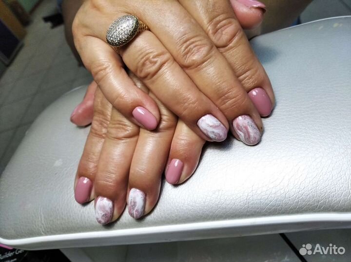 Наращивание коррекция шеллак маникюр ногтей
