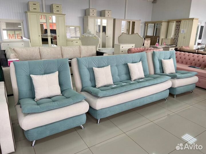 Диван с креслами набор мягкой мебели