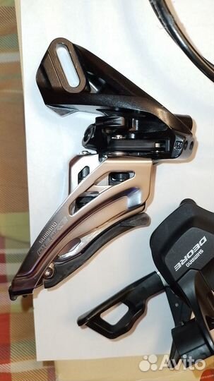 Передний переключатель, манетка shimano deore