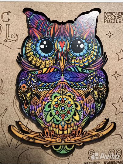 Деревянный пазл сова