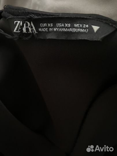 Платье zara черное мини