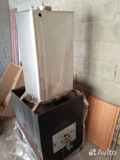 Печь для бани с баком