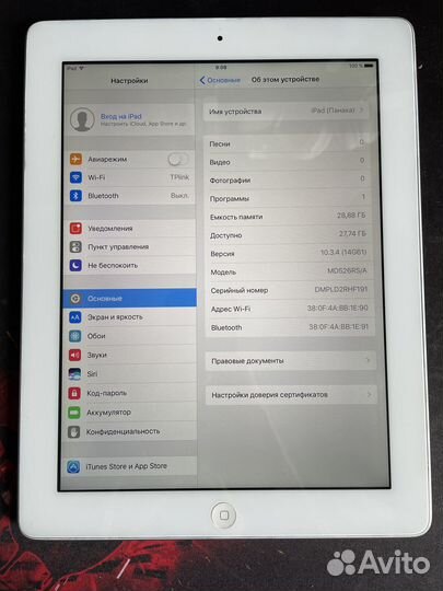 iPad 4 a1460 Wi-Fi + cellular 32 Гб