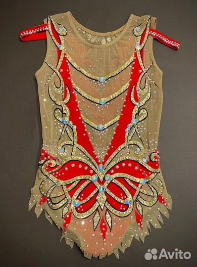 Купальник для художественной гимнастики, красный