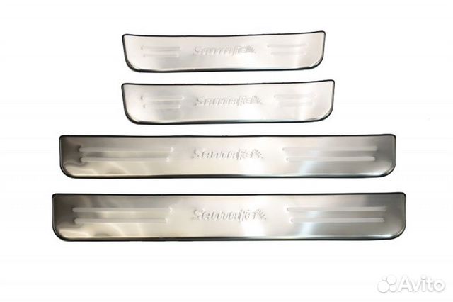 Хром-накладка на порог внутренний hyundai santafe