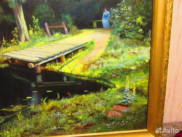 Картина на холсте выполнена маслом