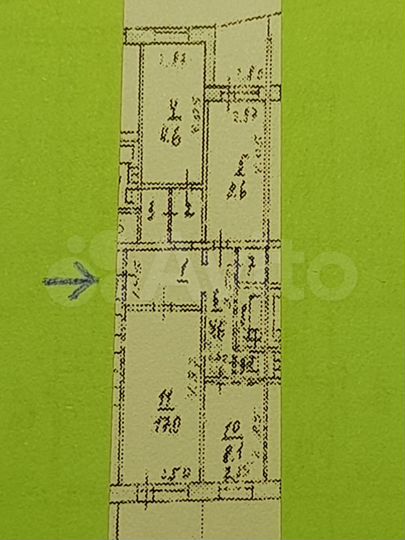 3-к. квартира, 66,5 м², 3/5 эт.