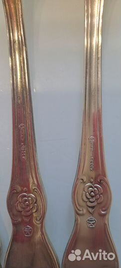 Мельхиоровые ложки вилки ножи СССР