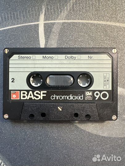 Аудиокассета Basf chromdioxid 90, 132m, 1979г