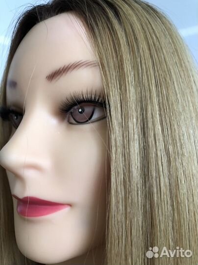 Голова манекен натуральные волосы