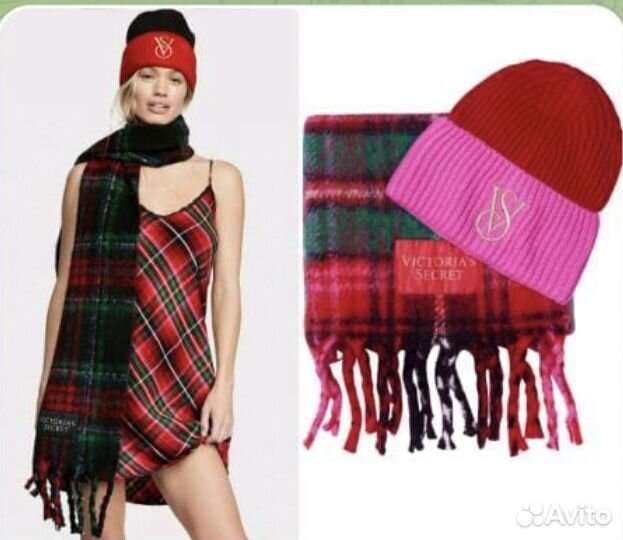 Сет Шапка и шарф Victoria's Secret