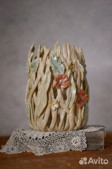 Ваза керамическая ручной работы фруктовница