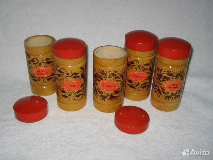Набор для специй деревянный, СССР, новый