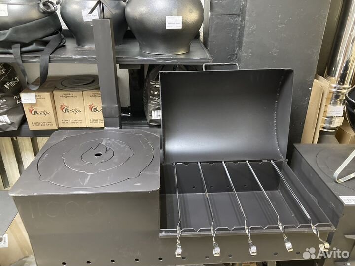 Гриль с печью под казан