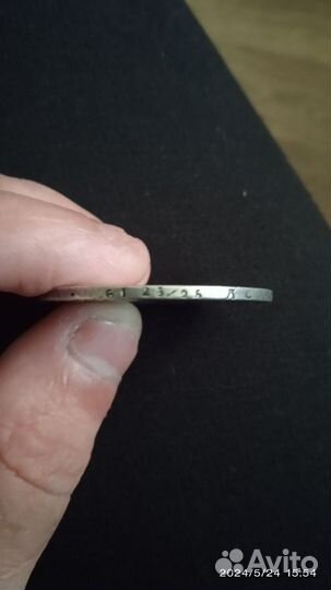 Монета 3,4 рубля 5 zlot 1836 года