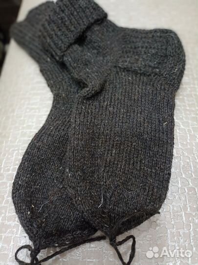 Носки шерстяные вязаные