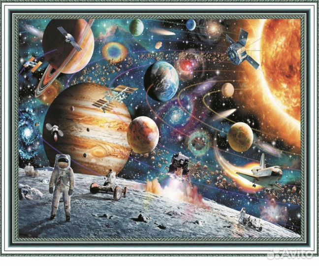 Алмазная мозаика по номерам, космос, 40*50