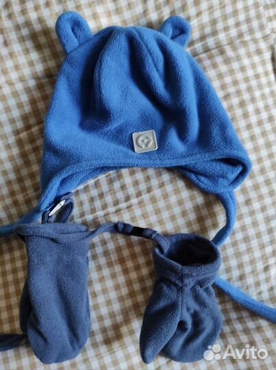 Шапка шлем варежки