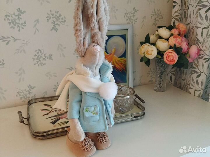 Мягкая игрушка заяц ручной работы