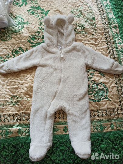 Три махровых детских: комбинезоны и конверт
