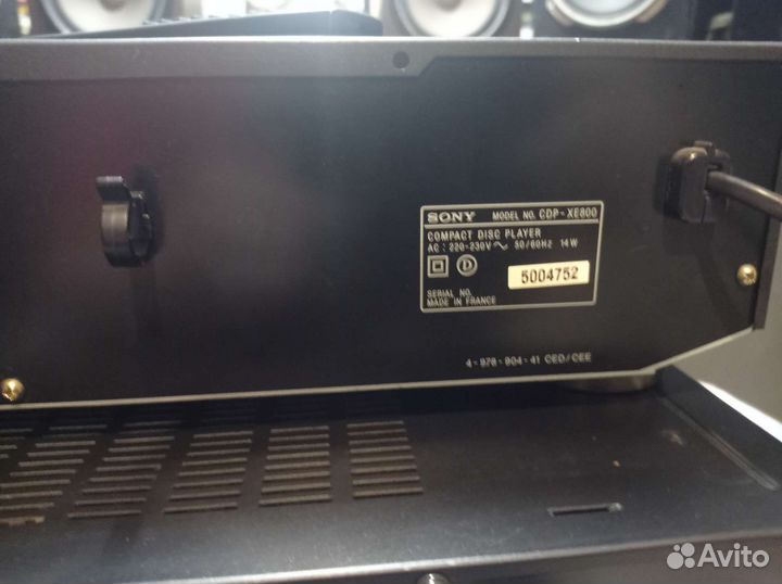 Cd проигрыватель sony cdp xe800