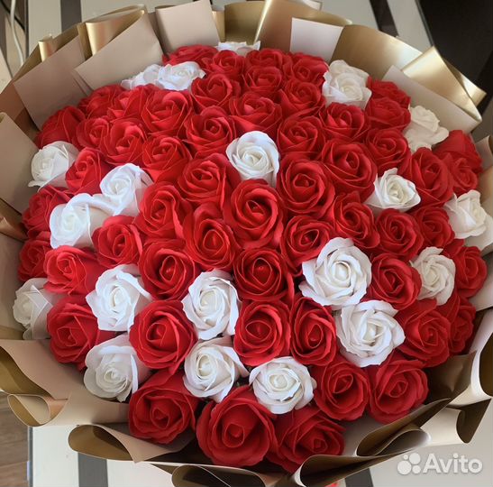 Букет из 101 мыльной розы