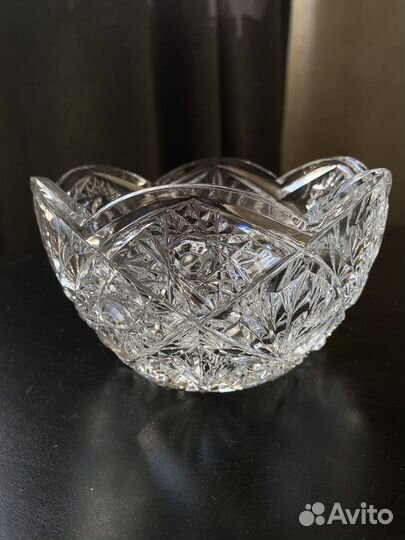 Ваза конфетница салатница хрустальная СССР