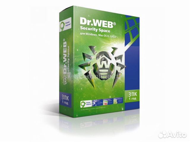 Антивирус Dr.Web Security Space (З пк 1 год)