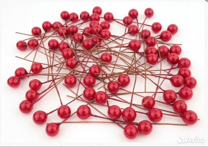 Клюква ягода на проволоке красная